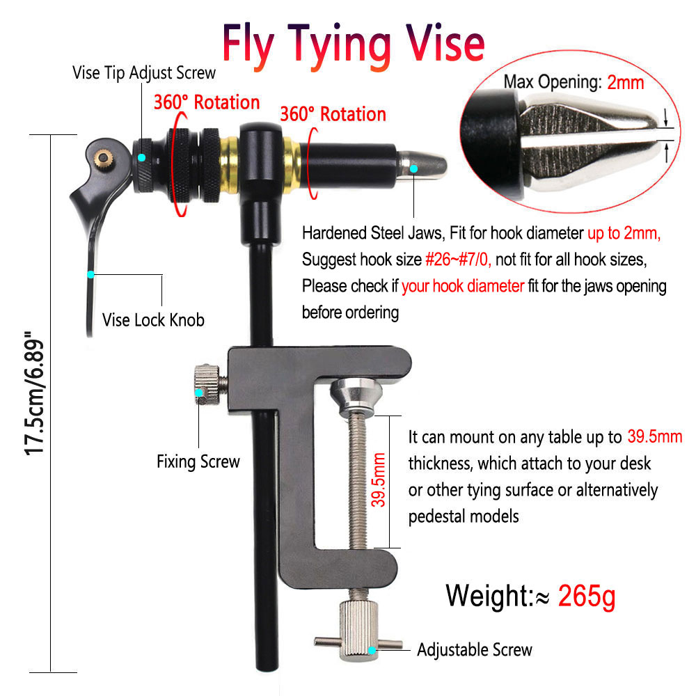 1PC 360° Rotation C-Clamp Fly  - đánh giá và giá Fishing Lure Making Kit