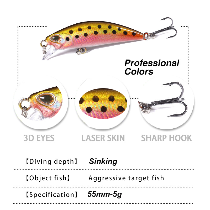 WESTBASS 1PX Micro Minnow Dụ 5 - đánh giá và giá Fishing Lure Popper