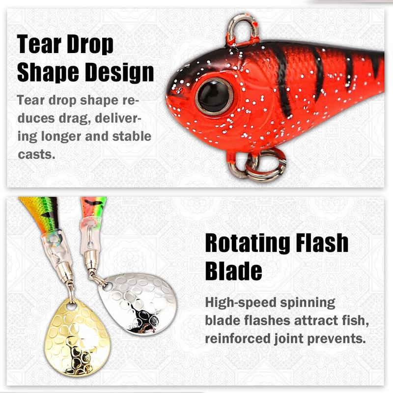 Rattling VIB 45g 11.5cm 3D Lif - đánh giá và giá Fishing Lure Blade Bait