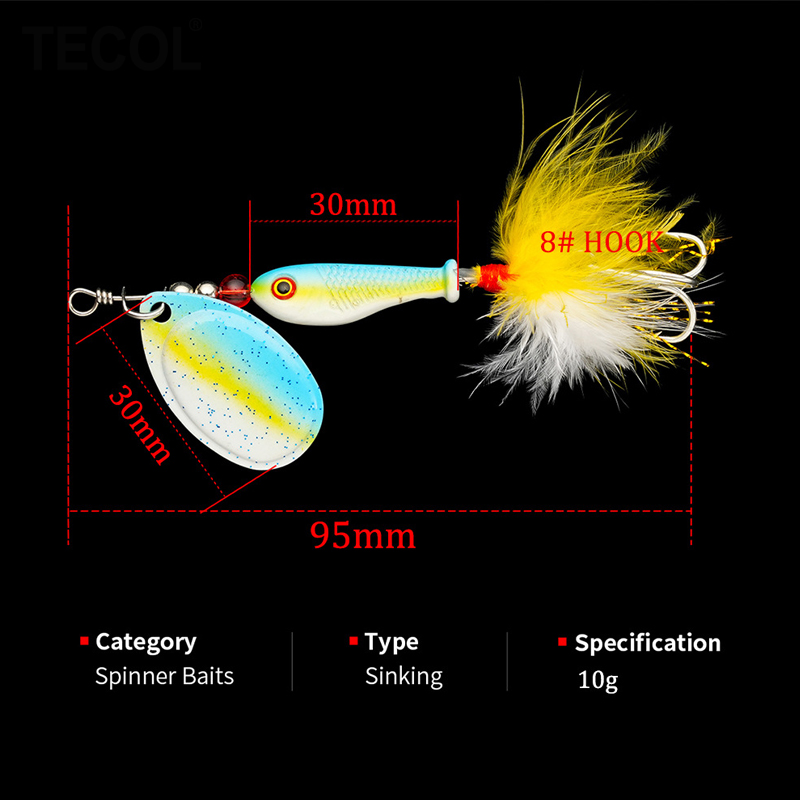 TECOL 10G Spinner Bait Hard Sp - đánh giá và giá Fishing Lure Spinnerbait