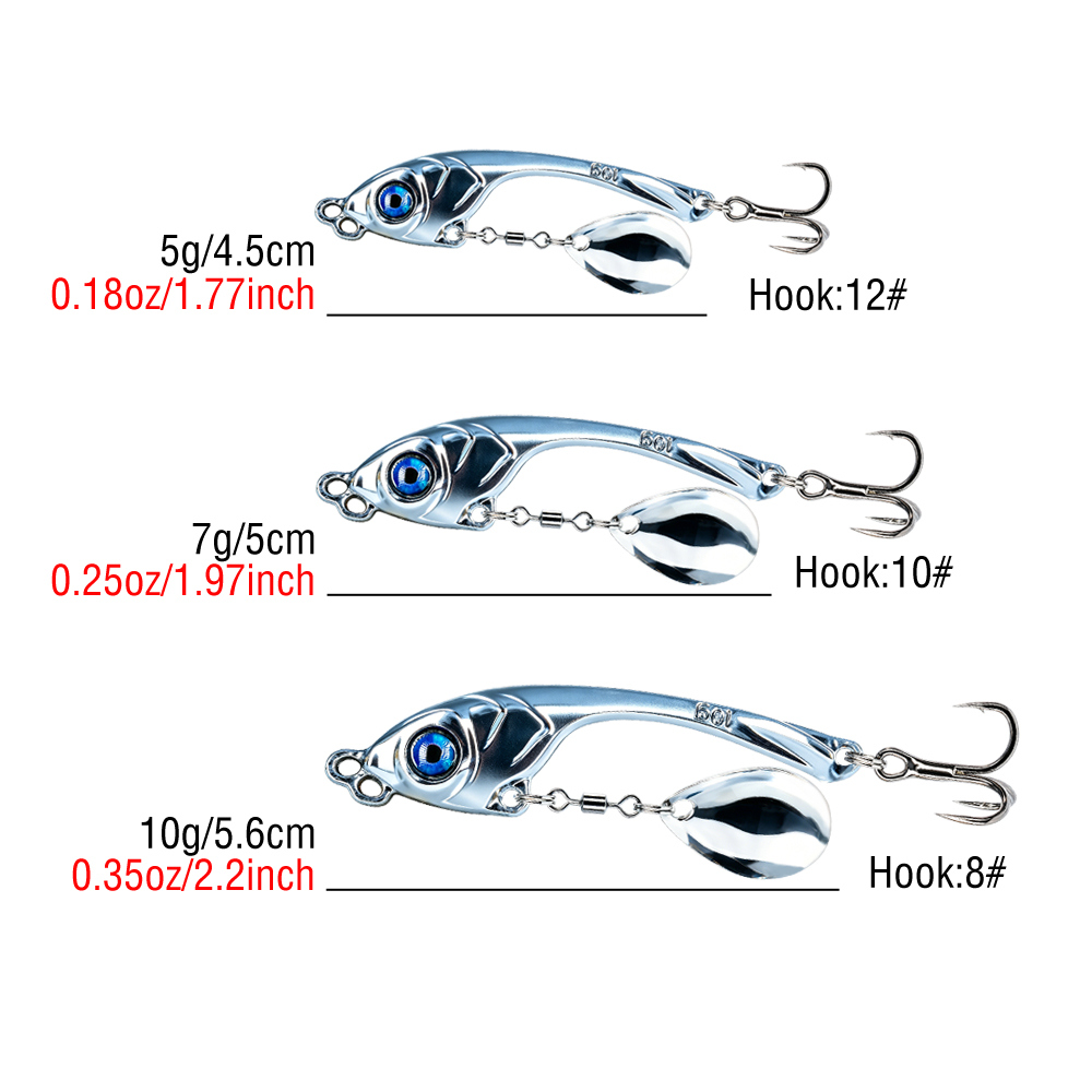 10 Pcs/Box Double Hole Metal V - đánh giá và giá Fishing Lure Spinnerbait