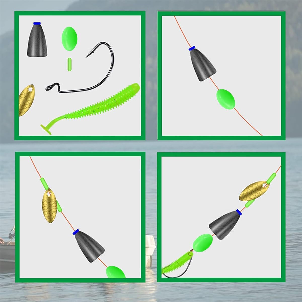 Glow Fishing Beads Oval Lumino - đánh giá và giá Fishing Lure Making Kit