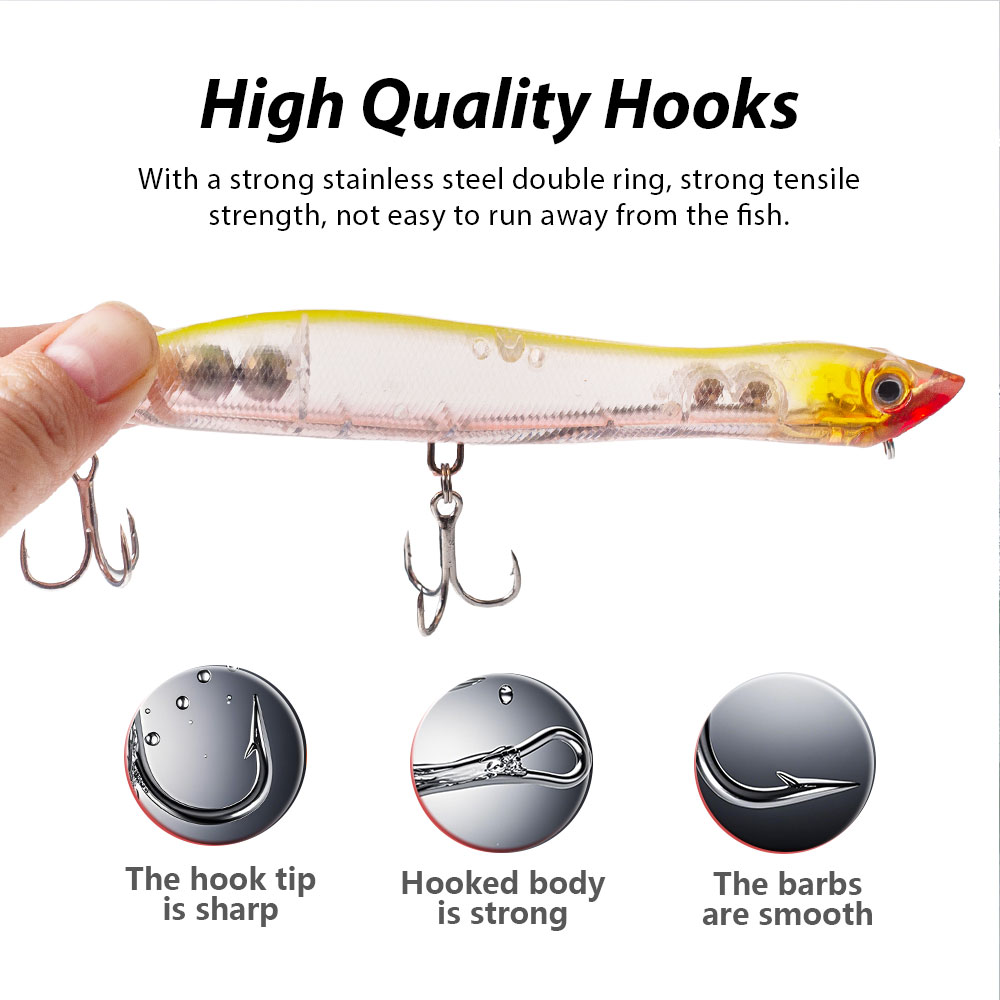 120Mm/18G Topwater Bút Chì Pop - đánh giá và giá Fishing Lure Popper